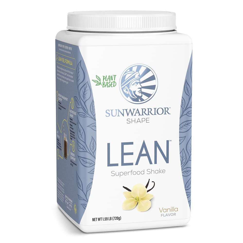 Sunwarrior Vegan Protein Superfood Shake Meal Replacement Organic Protein Supplement | Gluten Free Non-GMO Dairy Free Sugar Free Low Carb Plant Based Protein | Vanilla 20 Servings | Shape Lean