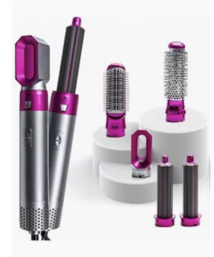 5 In 1 Hot Air Hair Dryer And Curler Tool Set