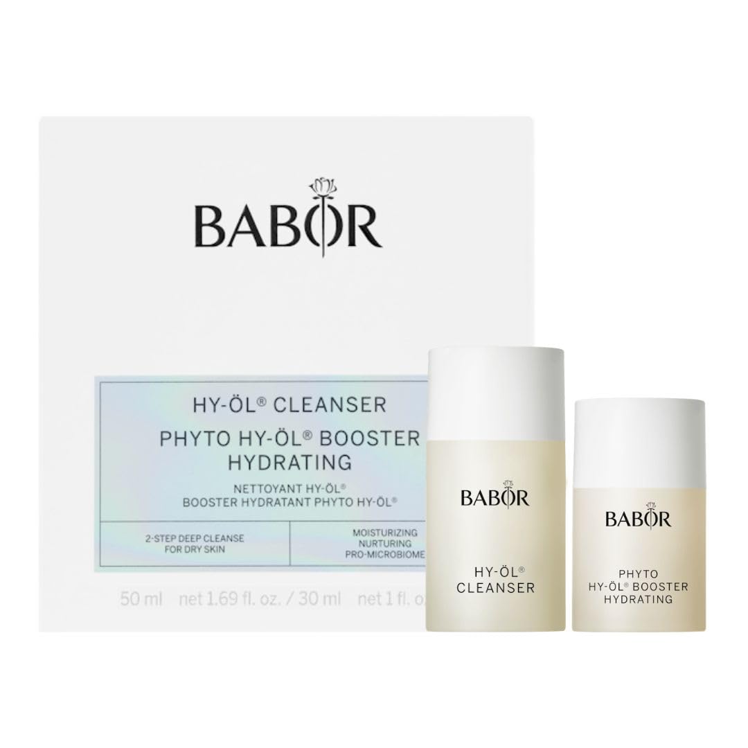 BABORHY-OL & Phyto HY-OL Booster Hydrating Travel Size Skincare Kit, Travel Cleansing Oil and Travel Hydrating Cleanser, Hydrating Skincare Set