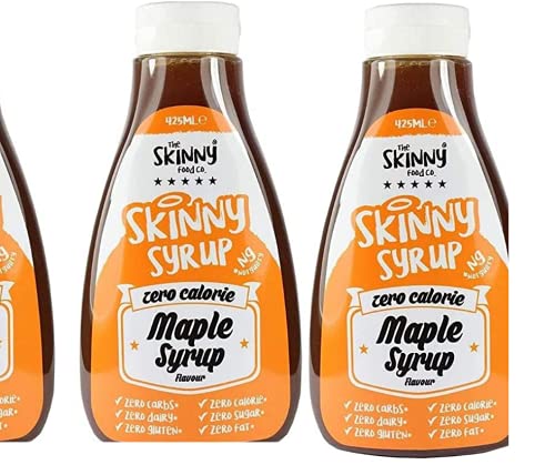 2 Skinny Maple Flavour Syrup| 425ml | Zero Colorie | Sugar Free | NotGuilty