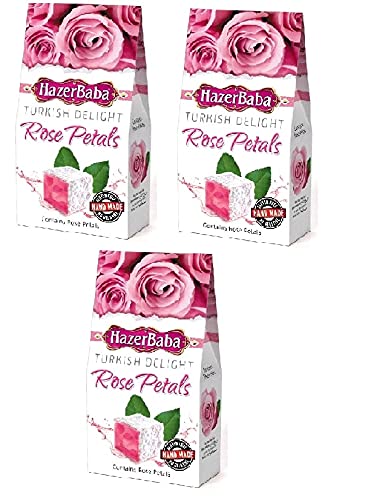 HazerbabaTURKISH DELIGHT ROSE PETALS EACH PACK 3.5 OZ (3 PACK)