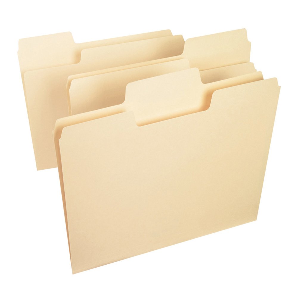 Smead SuperTab File Folder, Oversized 1/3-Cut Tab, Letter Size, Manila, 24 Per Pack (11920)