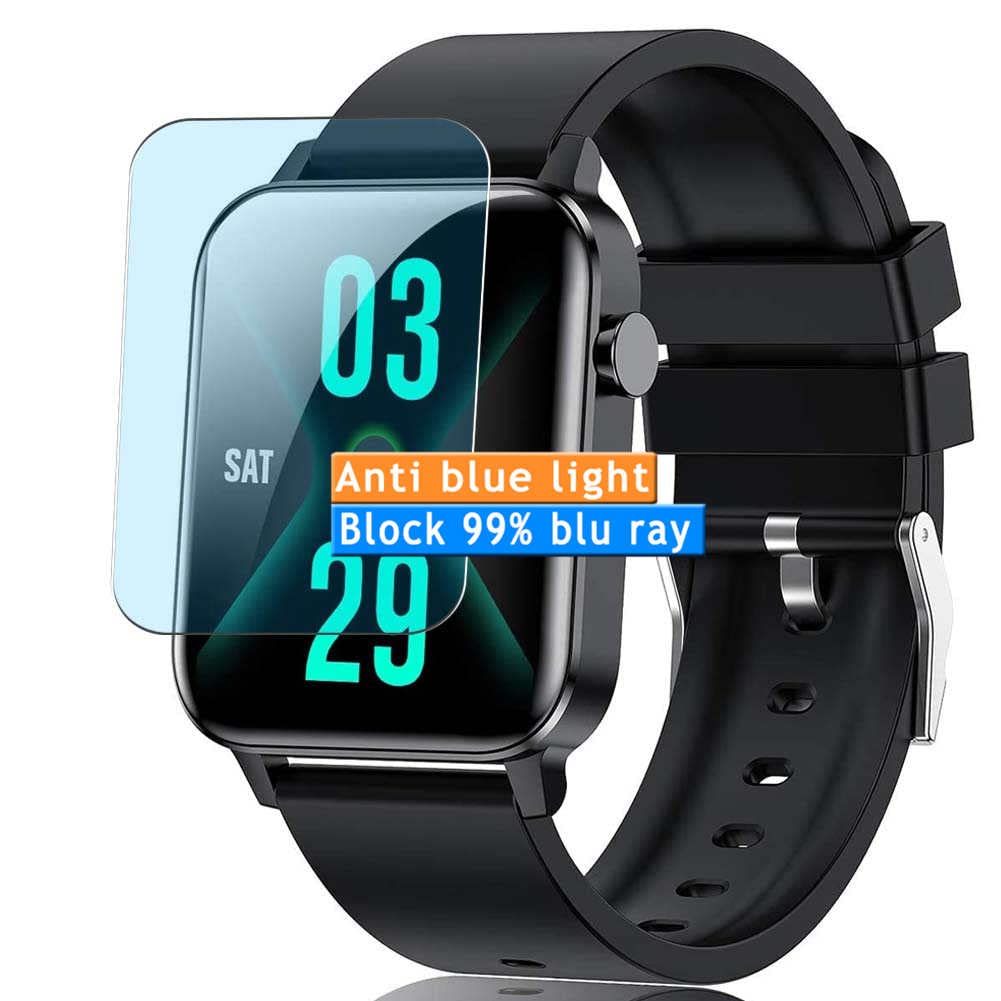 3-Pack Anti Blue Light Screen Protector, compatible with Judneer Andfive TS11 1.4" Smartwatch Smart Watch TPU Film Protectors Sticker [ Not Tempered Glass ]