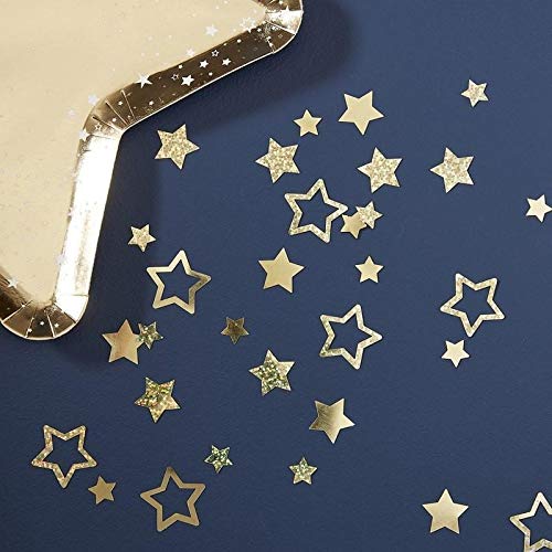 Ginger RayGold Foiled Star Shaped Table Party Christmas Scatter Confetti