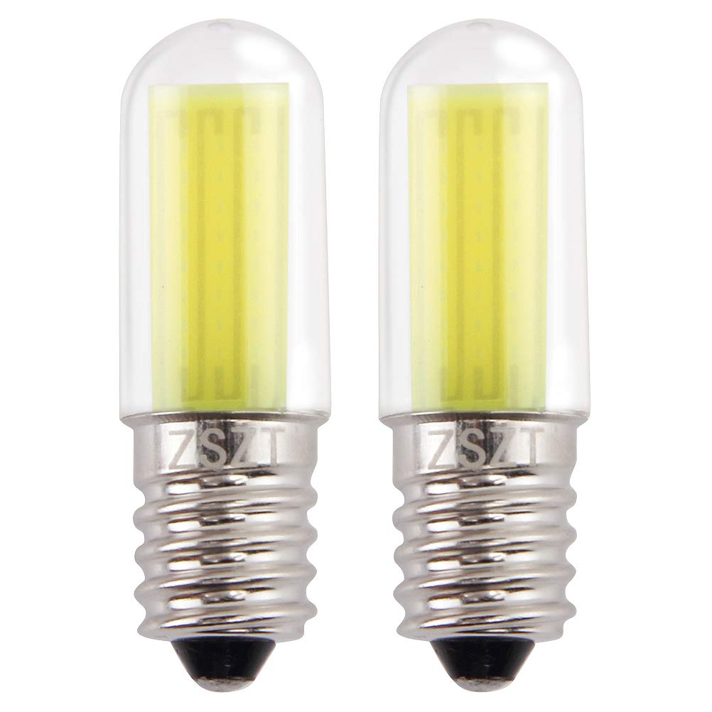 Fridge Light Bulbs led ZSZT E14 3W (25W Halogen Bulb Equivalent), Cool White 6000K Little Bulbs, Pack of 2