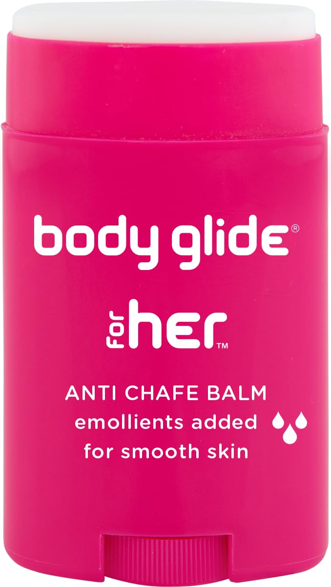 Body Glide For Her Anti Chafe Balm | Chafing stick with added emollients | Great for dry, sensitive skin and/or sensitive areas | Use on chest, bra, butt, groin, arm, and thigh chafing | 1.5oz