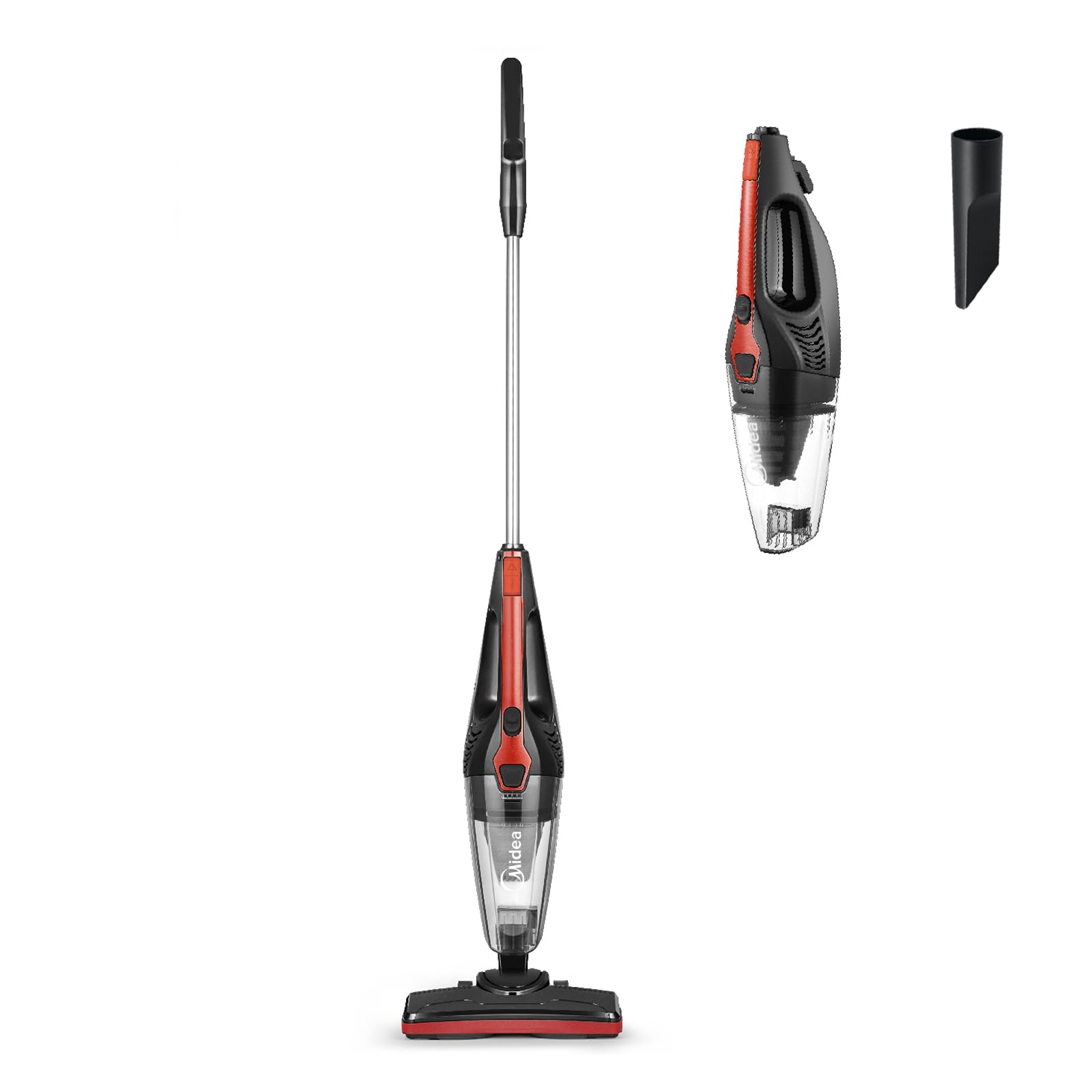 Midea T2 2-in-1 Handheld & Corded Stick Vacuum Cleaner for Home & Car|600W Motor with Strong Powerful 13.5 KPA Suction|1 Year Warranty | Washable Filter|with Floor Brush & Crevice Tool