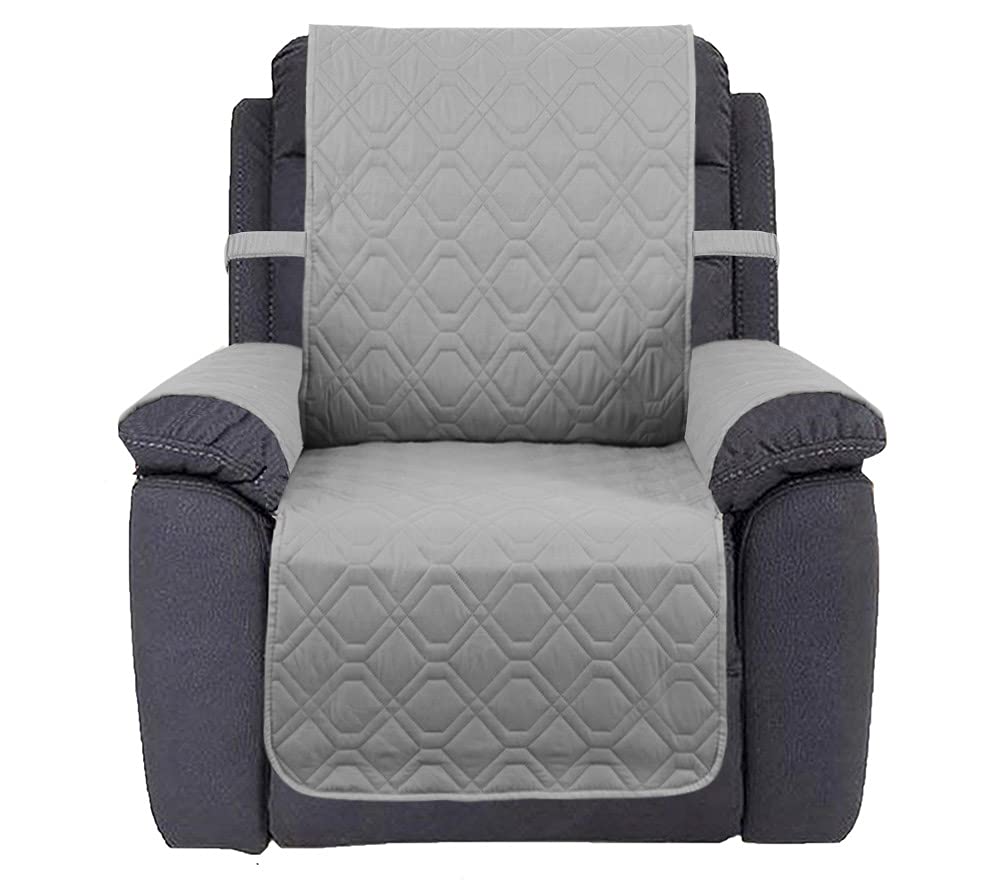 Ameritex Recliner Chair Cover Reversible Water Resistant Furniture Protector Recliner Chair Cover with Elastic Strap Couch Cover for Pet Dog Children