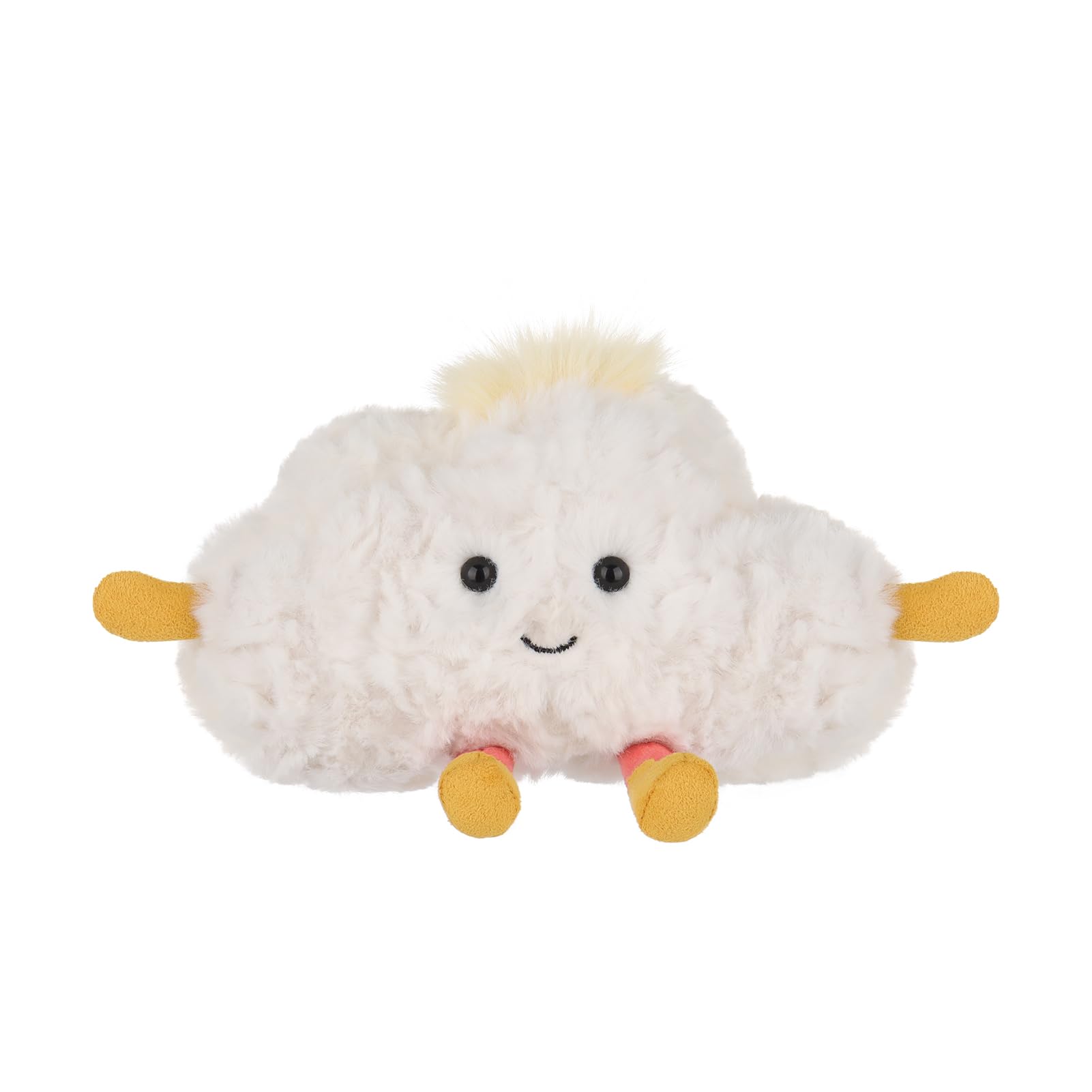 Apricot Lamb Cloud Plush Stuffed Animals for Kids, Soft Cute Plush Toys for Baby Girl and Boy, Fluffy Cloud White 4.7 Inches