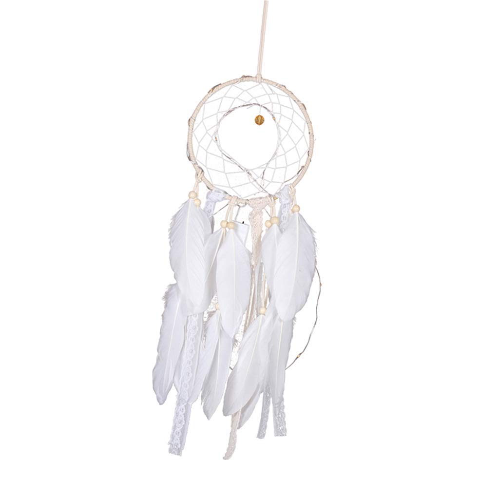 Light Up Night Dream Caught Dream Indian Dream Catcher with Feather Decor