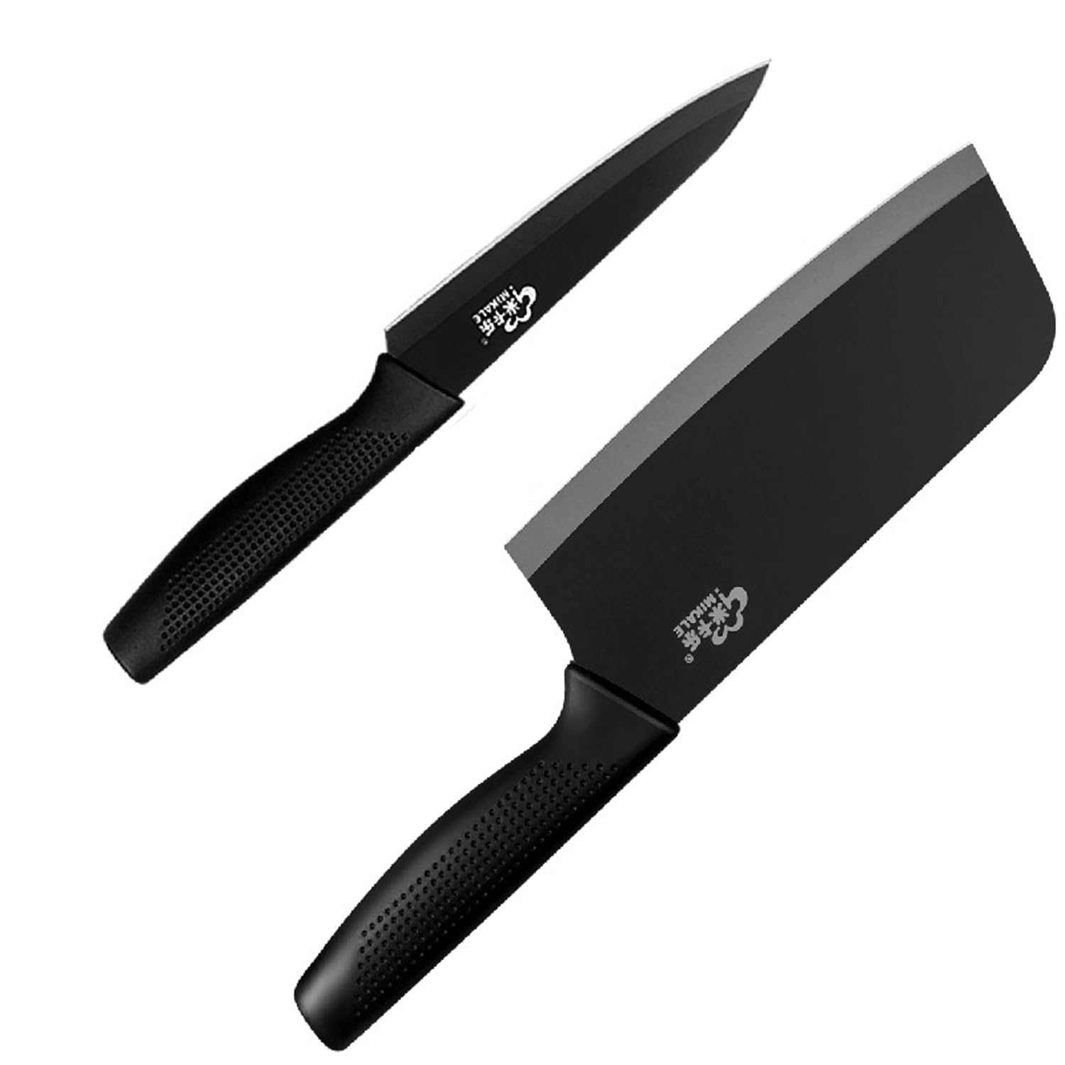 Krivety Stainless Steel Professional Kitchen Knife 23.5CM Paring, 29CM Meat Cleaver Knife Vegetable Cutting & Chopping Sharp Blade Non-Slip Handle for Home Kitchen and Restaurant (Knife A-AC)