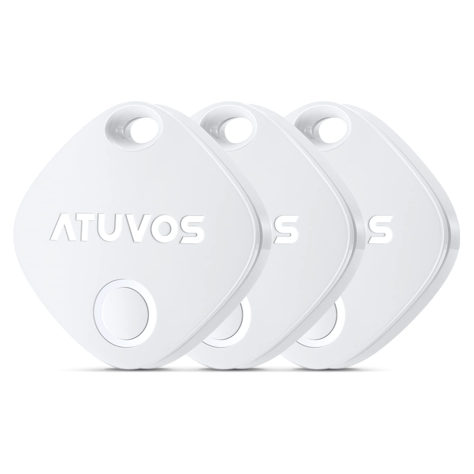 ATUVOS Bluetooth Tracker, Key Finder, Item Locator for Keys, Wallets, Luggage, up to 400ft. Range, Compatible with Apple Find My（3Pack）