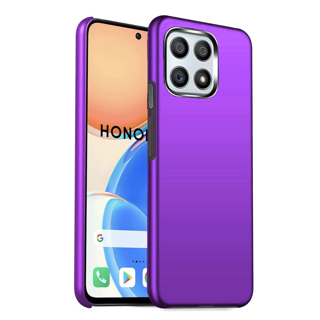 GAPlusHonor X8 Case Ultra Slim Thin Armour Hard Case Matte Rubberized Cover For Honor X8 (Purple)