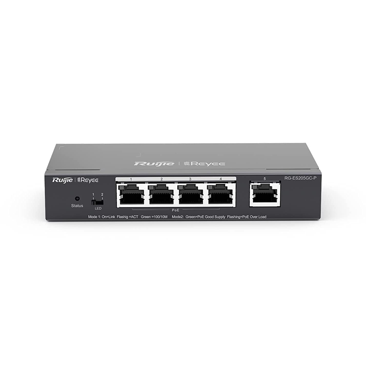 Ruijie RG-ES205GC-P, 5-Port Gigabit Smart Cloud Mananged PoE Switch