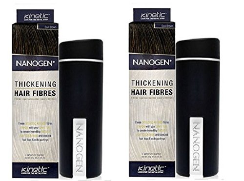 NanogenCombo of 2 Nanogen Thickening Hair Fibres Dark Brown 30gms