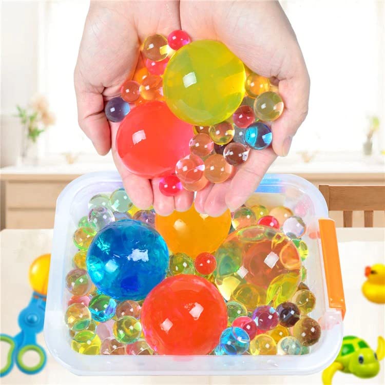 SSKR 60 Piece Jumbo Monster Crystal Jelly Beads Water Jelly Balls Rubber Beads | Jumbo Size