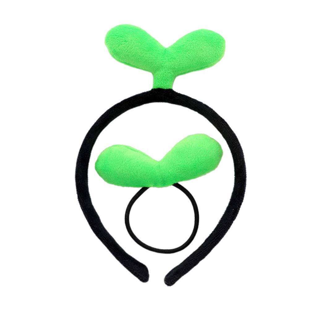 TENDYCOCO2PCS Kids Hair Hoop Hair Tie Set Funny Bean Sprout Headband Party Hair Accessories for Adults Kids Party Favors