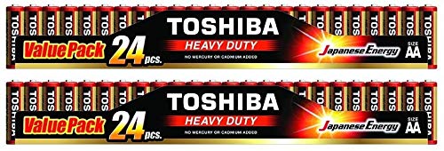 TOSHIBA. AA24 R6KGMP24T - Heavy Duty AA Battery Value Pack (Total 48 AA Batteries)