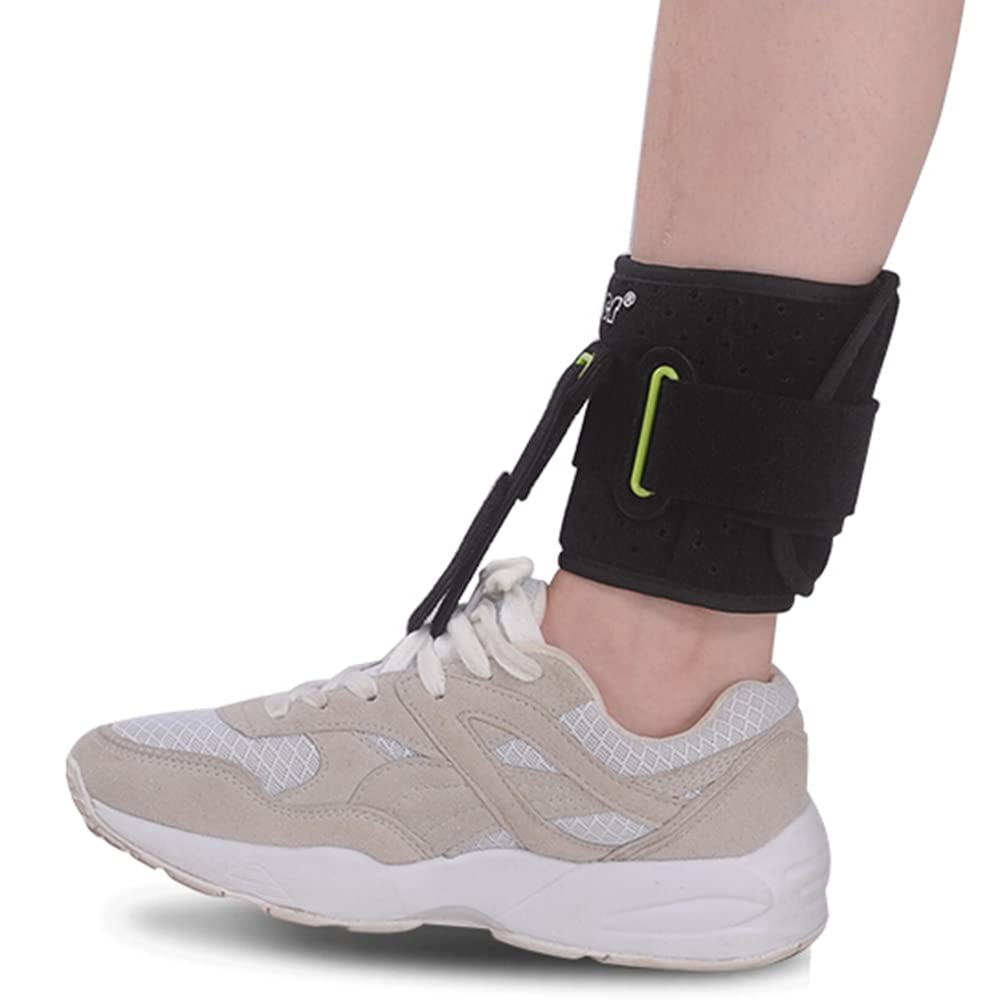 KOMWELLDrop Foot Support AFO AFOs Ankle Brace Strap Elevator Poliomyelitis Hemiplegia Stroke Universal Size