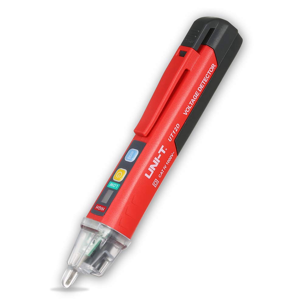 UNI-T Portable Non-contact AC Voltage Tester Pen Shaped V～Alert Detector with Sound and Light Alarm and LED Flashlight