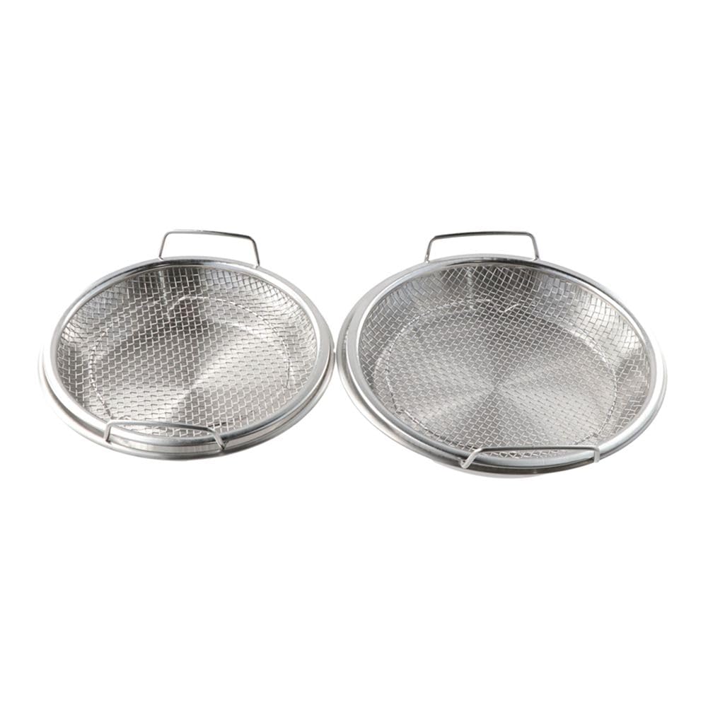 Vctitil 2pcs Fried Strainer Stainless Steel Drain Pan Food Tray Drain Pan Fry Pan Oil Strainer Home Frying Strainer(7.48in/8.27in)(7.48in/8.27in)