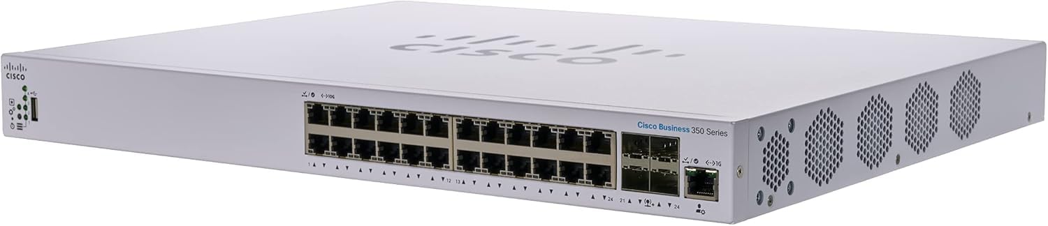 CISCO DESIGNED Business CBS350-24XT Managed Switch | 24 Port 10GE | 4x10G SFP+ Shared | Limited Lifetime Hardware Warranty (CBS350-24XT-NA)