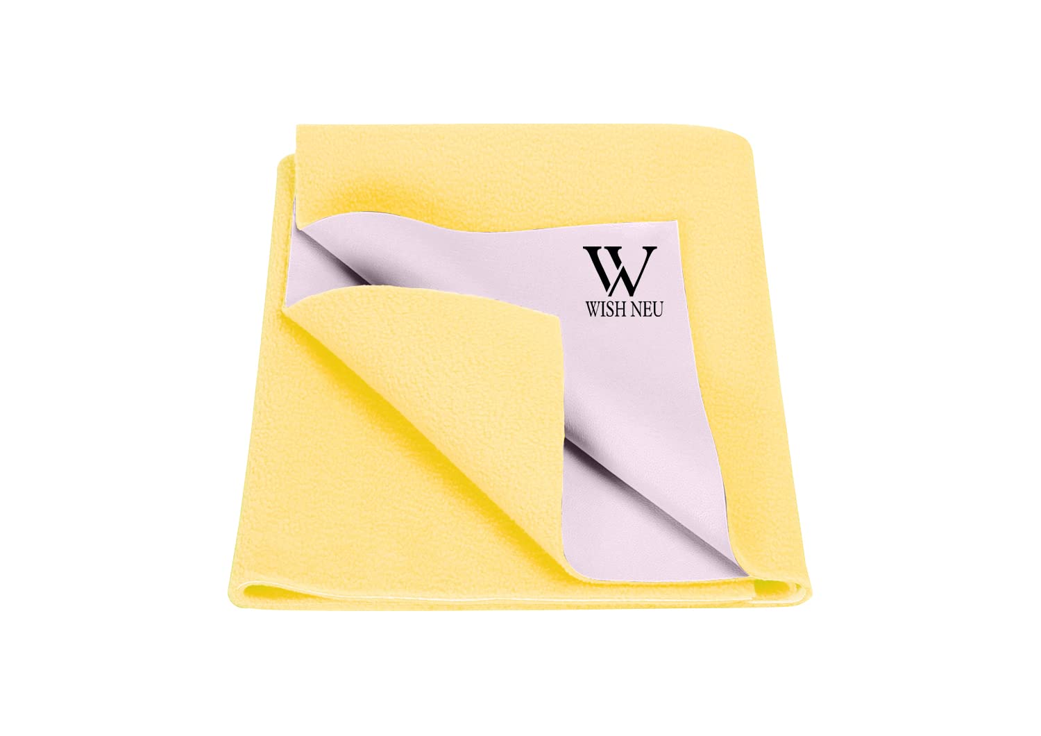 WISH NEU Waterproof Rubber Sheet (Small (50cm X 70cm), Yellow)