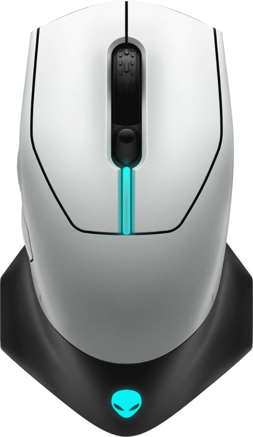 Alienware Wired/Wireless Gaming Mouse, 610M-Light, Lunar Light