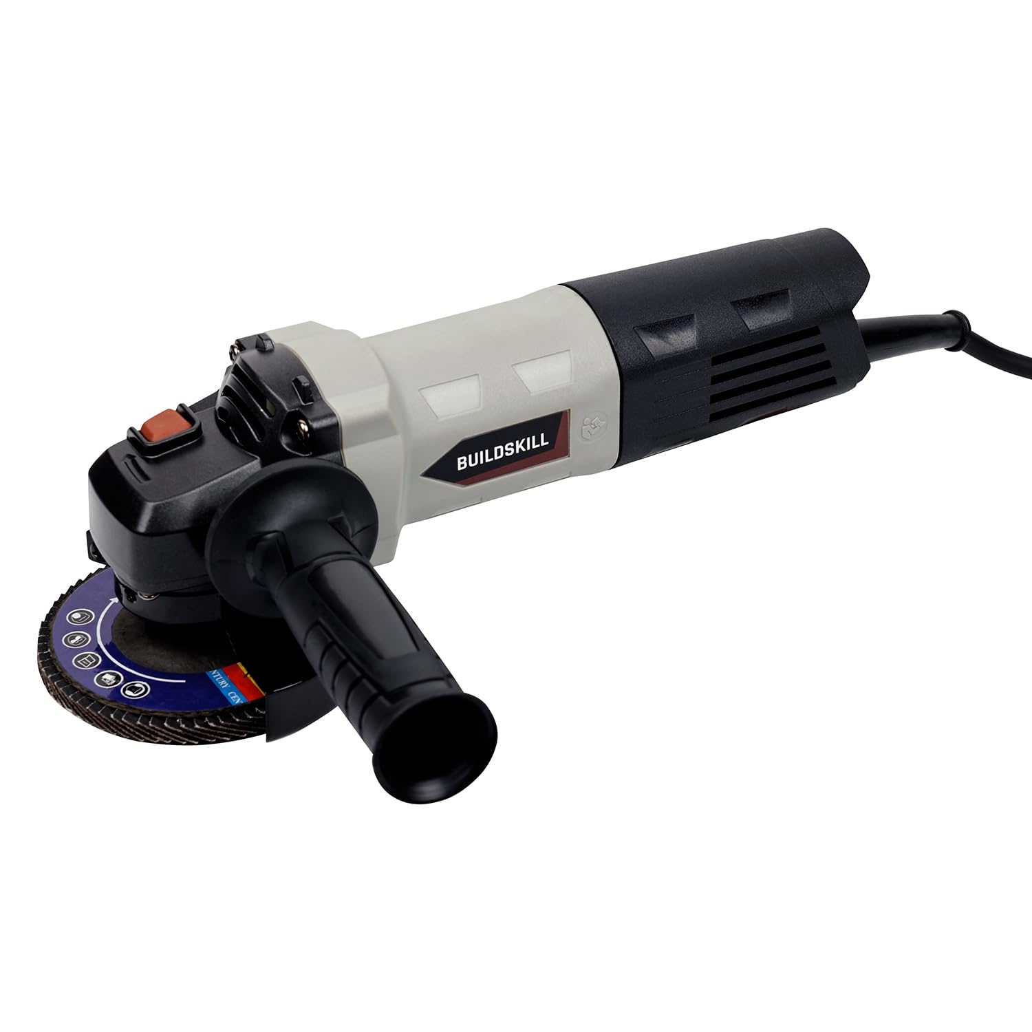 Buildskill Angle Grinder Machine 850W 100MM Fixed Speed 11000 RPM - Hand Grinder Machine with High Speed Motor, Ergonomic Design & Adjustable Guard for Grinder Cutting Machine