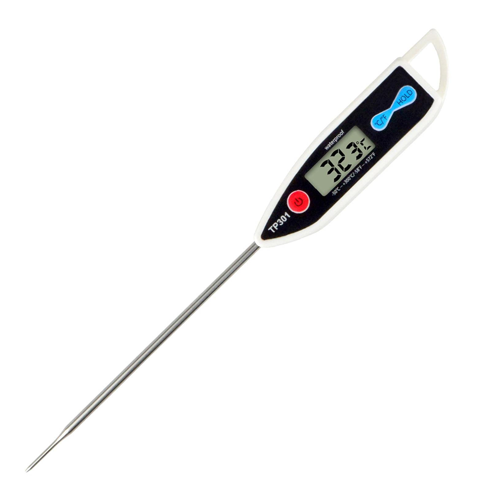 Digital Food Thermometer With 12cm Long Probe, Instant Read Temperature In 3 Seconds, Kitchen LCD Cooking Thermometer For Meat,Water,BBQ,Turkey, Milk - Auto Off