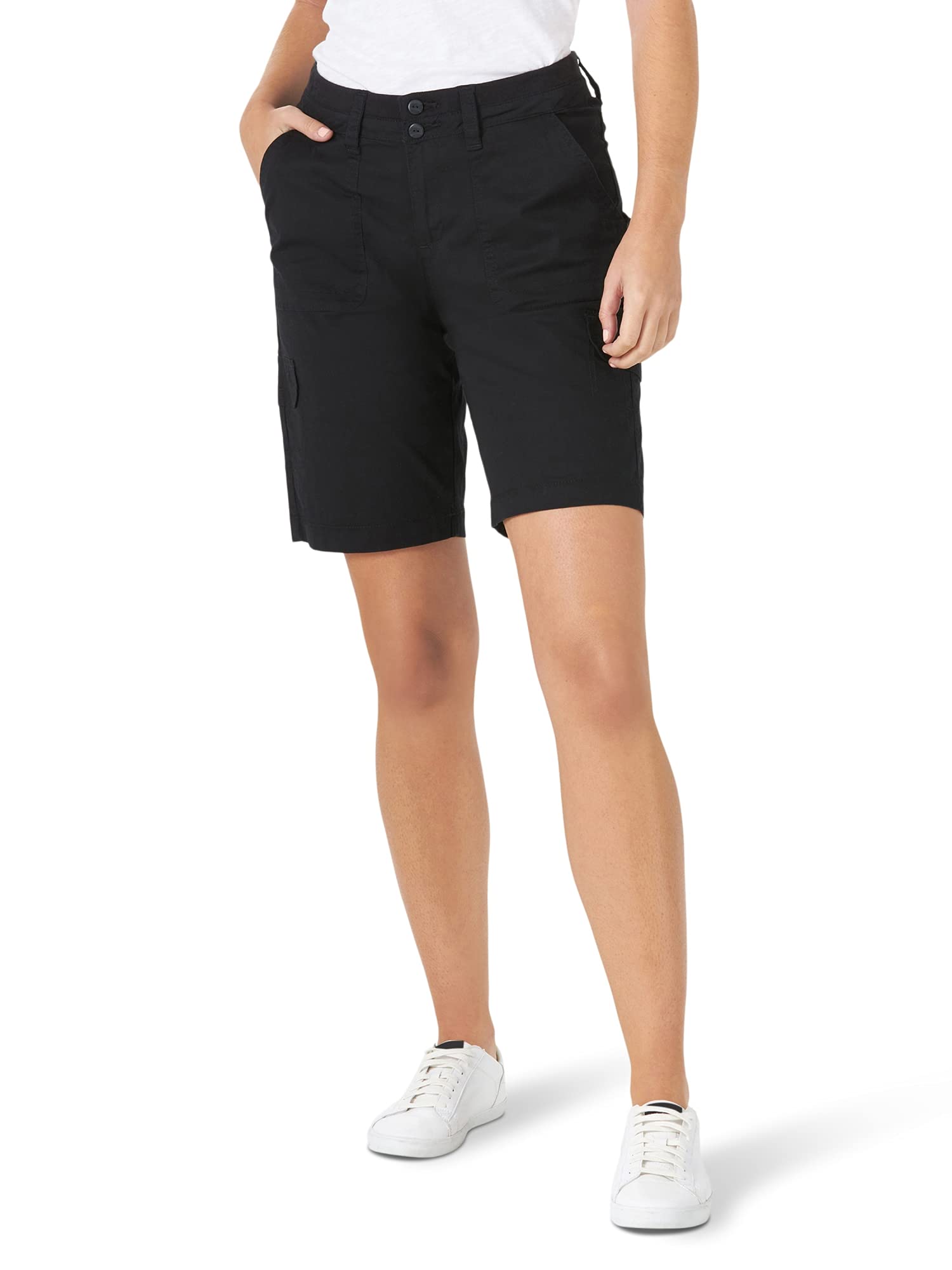 Lee Women's Relaxed Fit Avey Knit Waist Cargo Bermuda Short