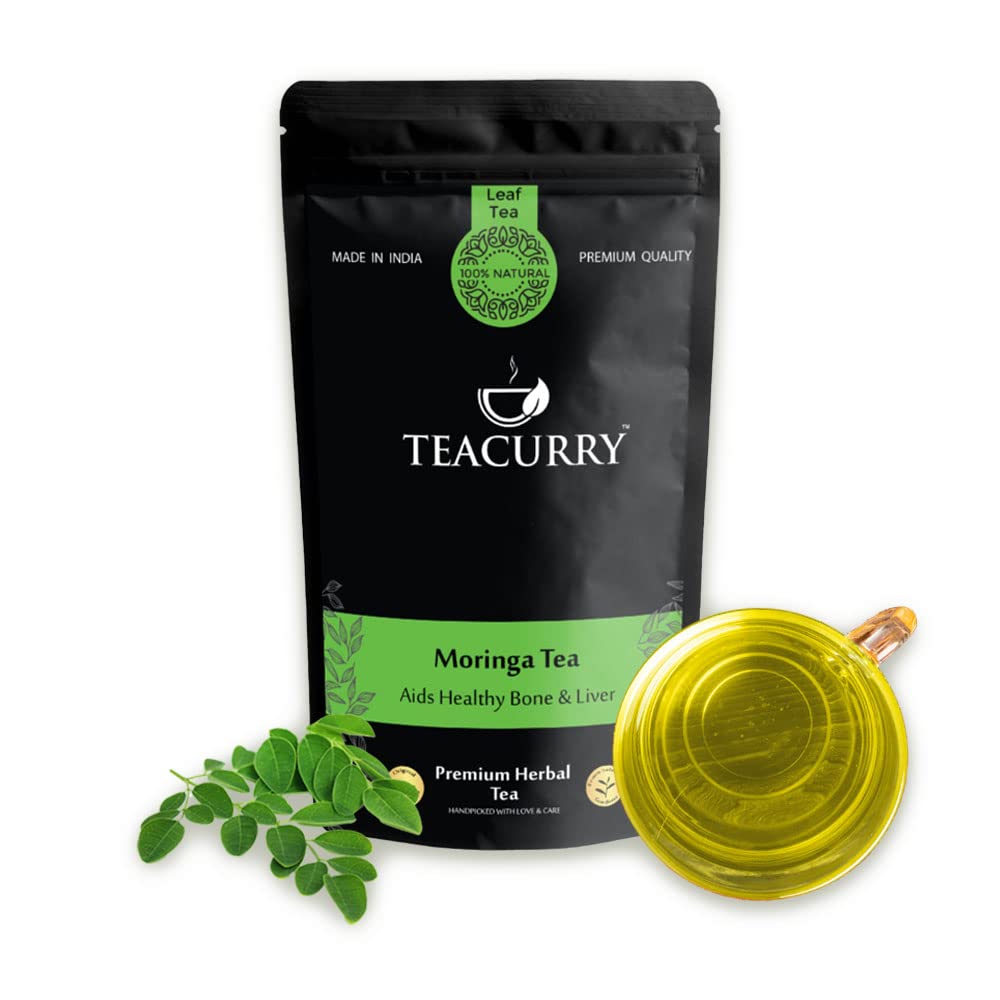 TEACURRY Moringa Leaf Tea - 100 Gms Loose Tea | Helps with Liver, Bone, Heart, Kidney Health