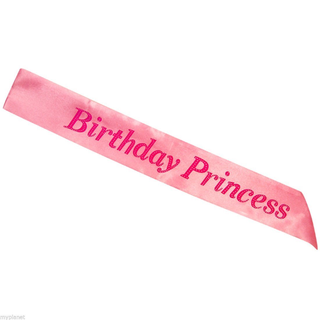 Henbrandt, Birthday Princess Sash Girl's Night Out Decoration Accessory Fancy Dress, (Pink)