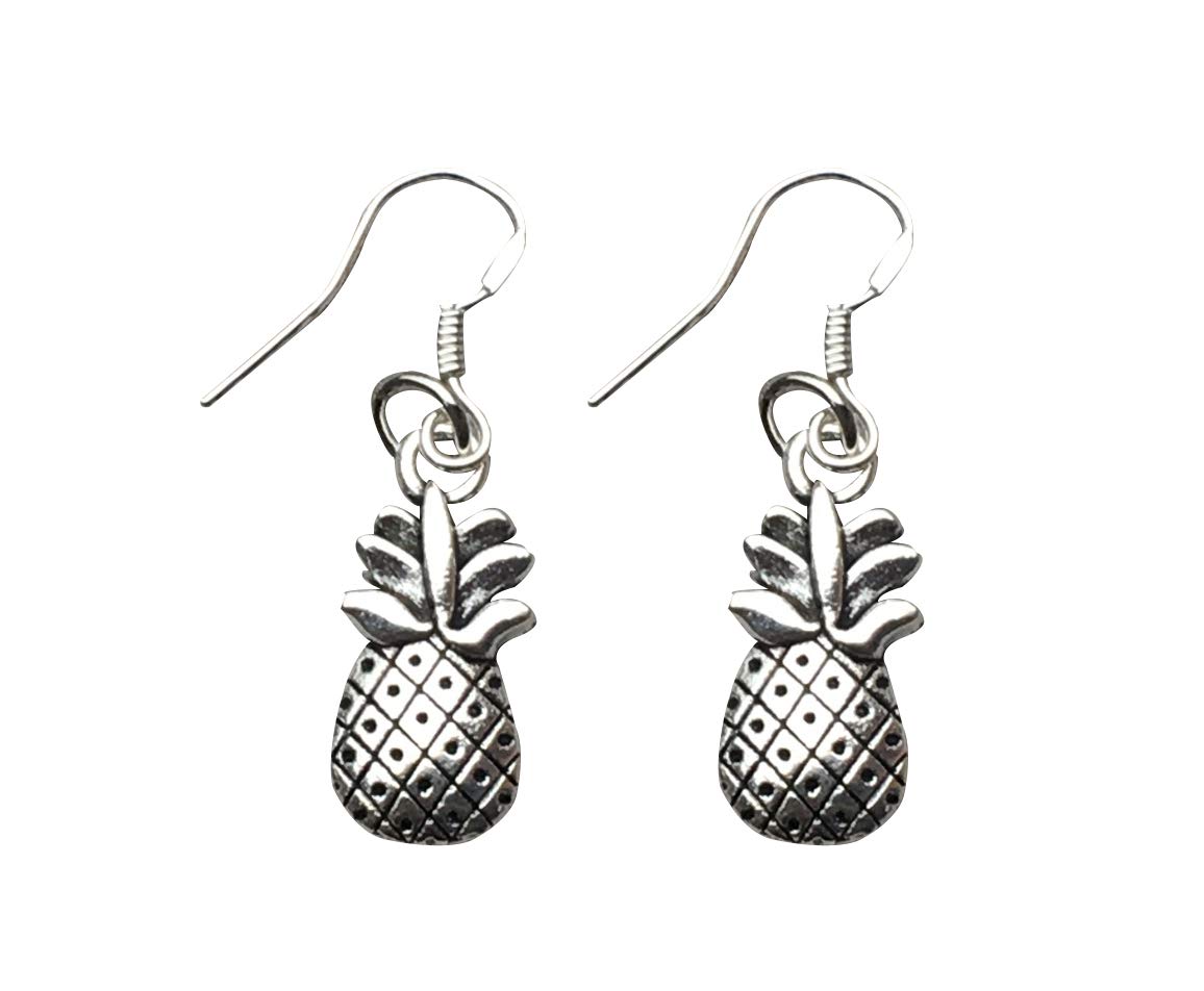 Pineapple Fruit Dangle Earrings, Tropical Fruit Jewelry, Pineapple Jewelry for Women and Girls