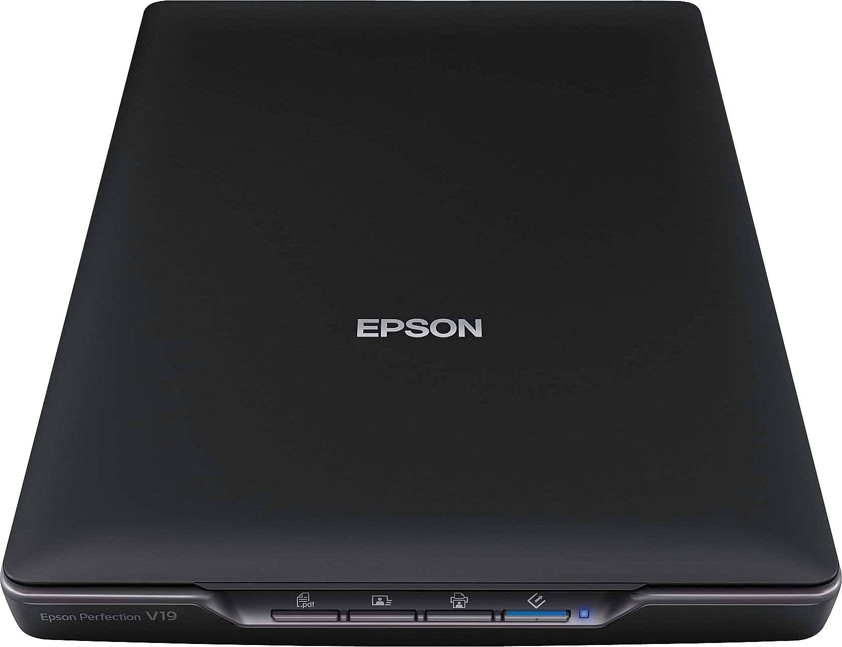 Epson Perfection V19 Color Photo & Document Scanner with scan-to-cloud & 4800 dpi optical resolution, Black