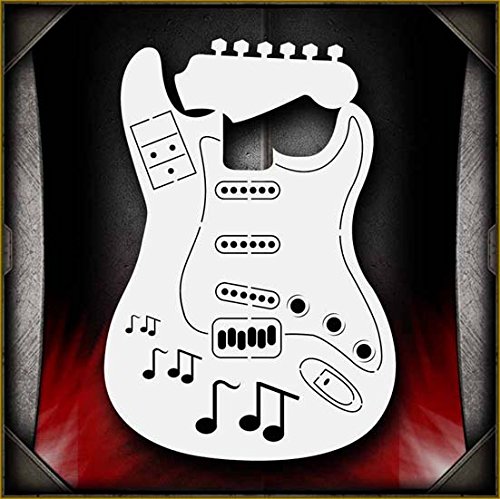 Guitar AirSick Airbrush Stencil Template