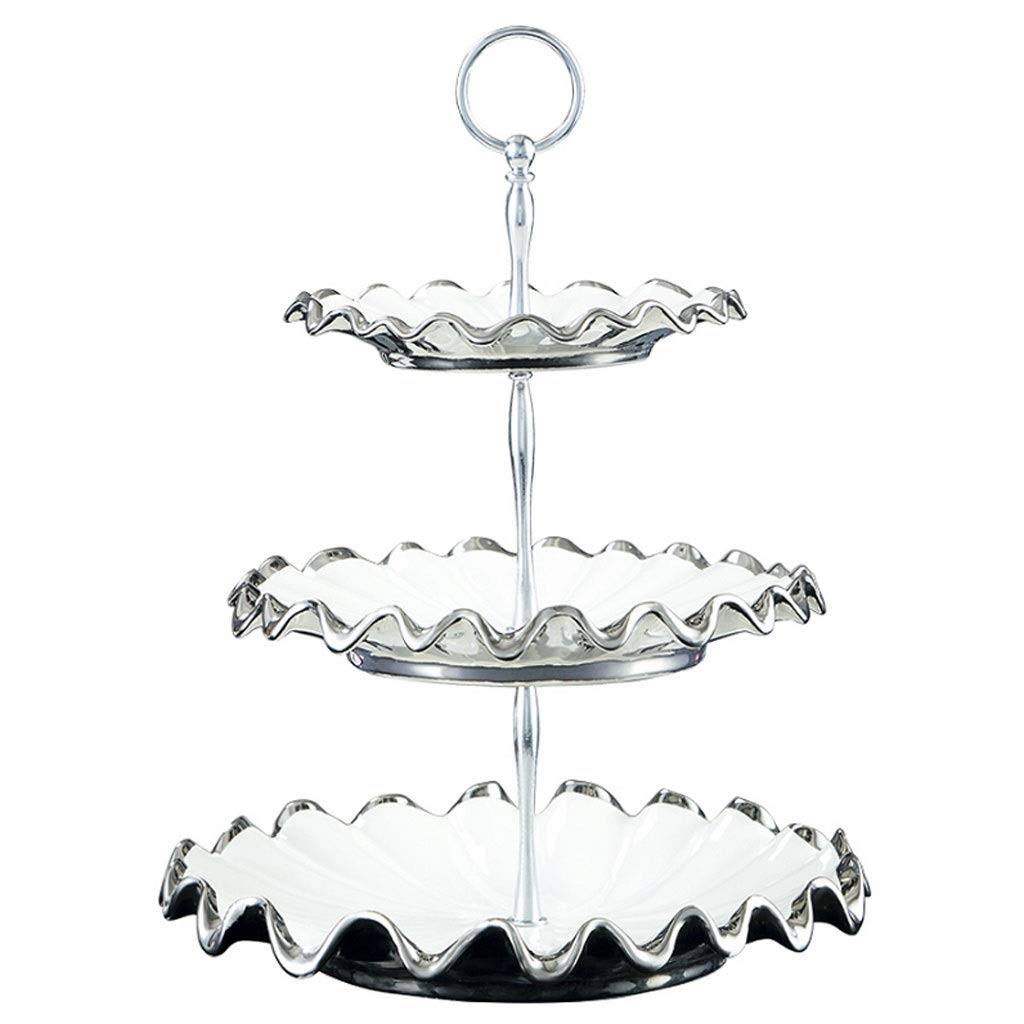 Cake Stand Three-layer Fruit Plate European Creative Cake Rack Home Modern Living Room Snack Rack Removable Cake Plate