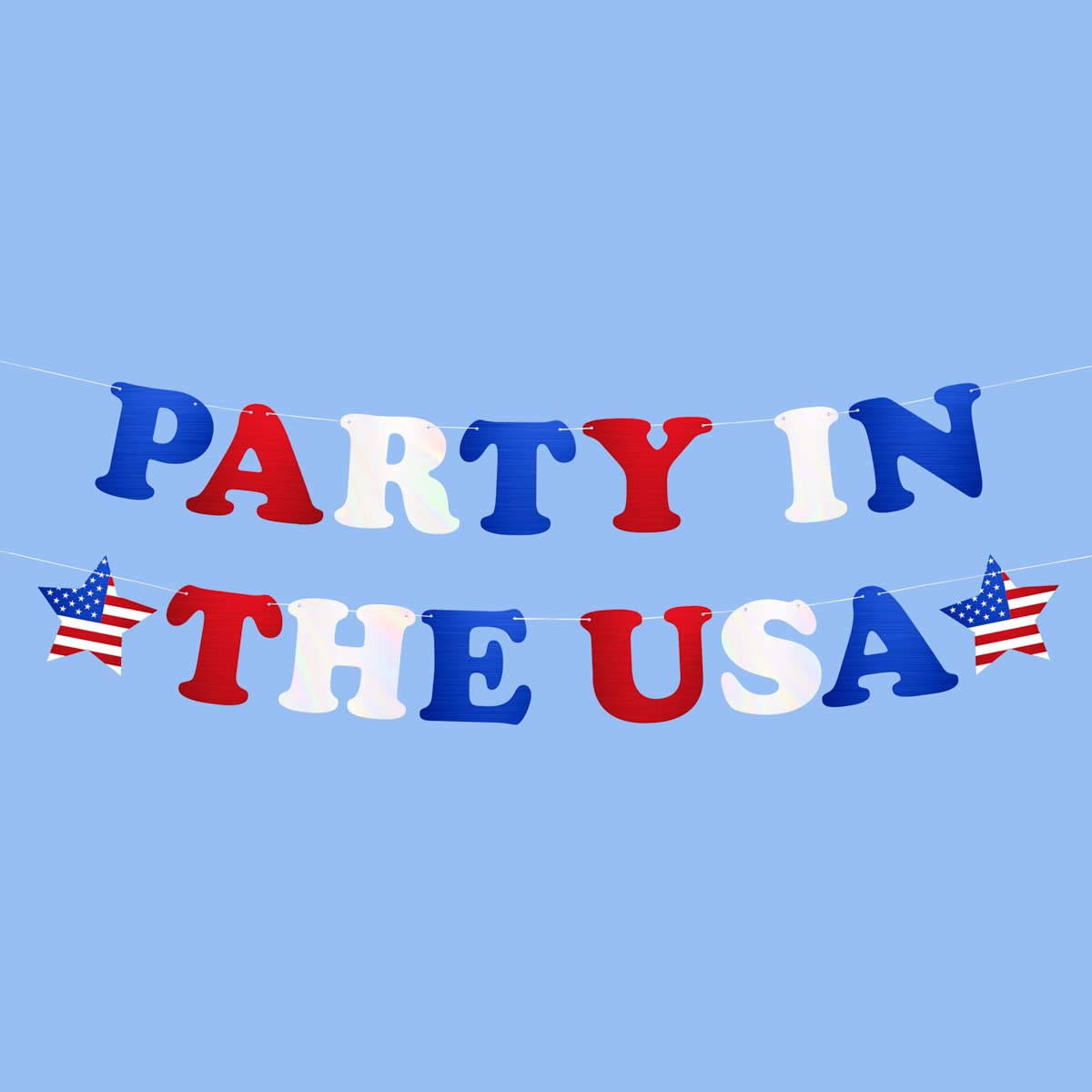 xo, Fetti Fourth of Party in the USA Banner - | America Party decorations, USA Party Favors, American Flag, 4th of July