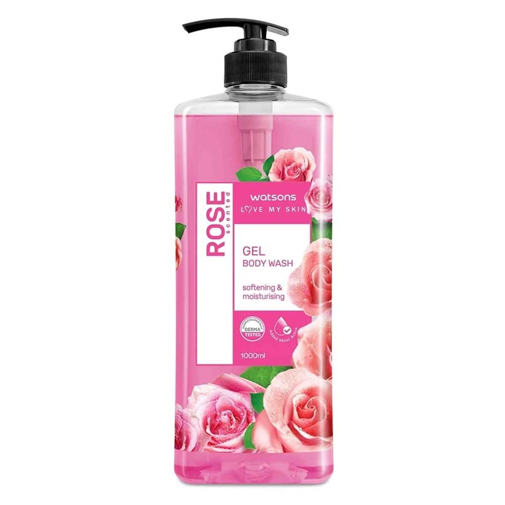 Watsons Love My Skin Rose Scented Gel Body Wash 1000ml (product of Malaysia)