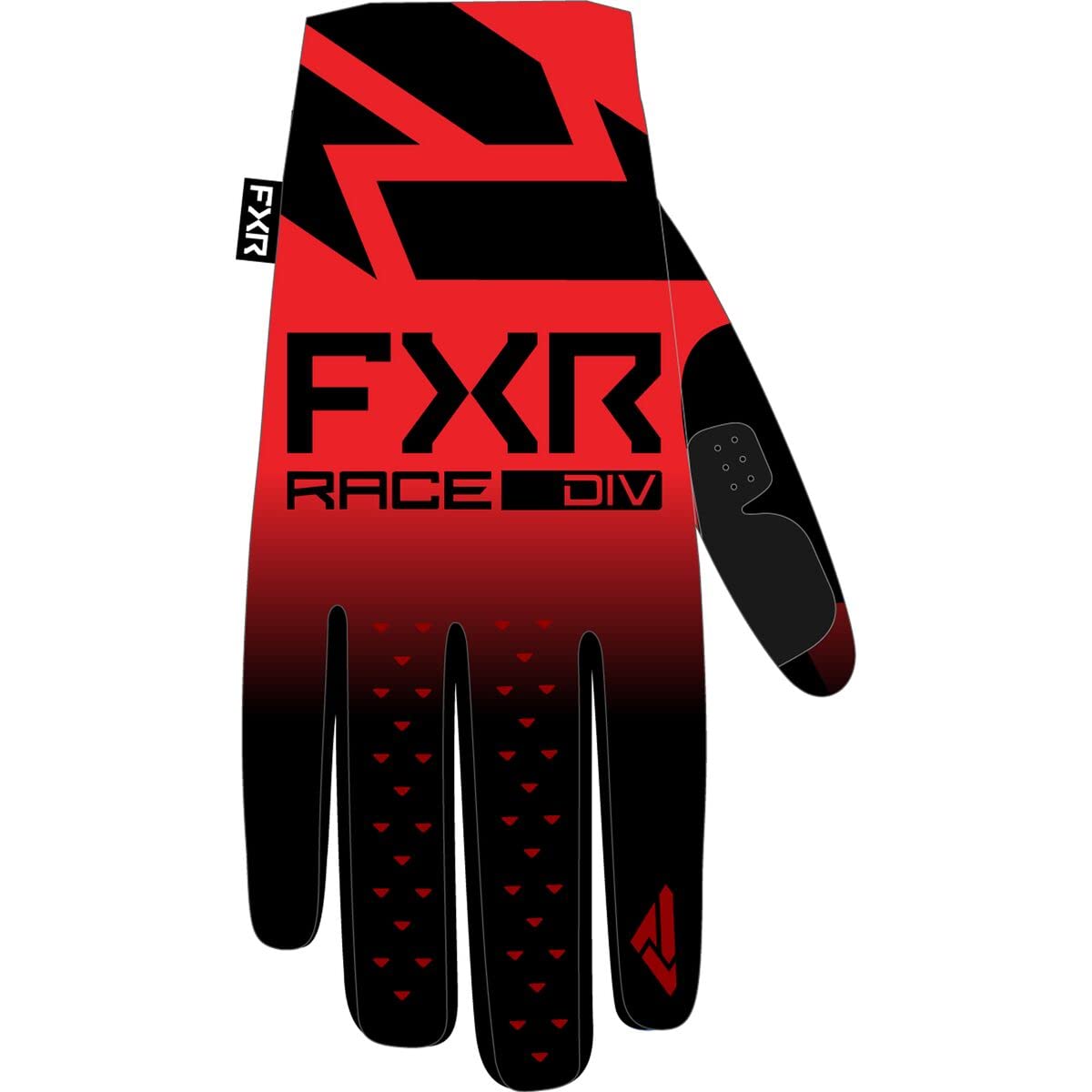 FXRPro-Fit Lite MX Gloves Slip On Secure Durable AX Suede Palm Red/Black Fade