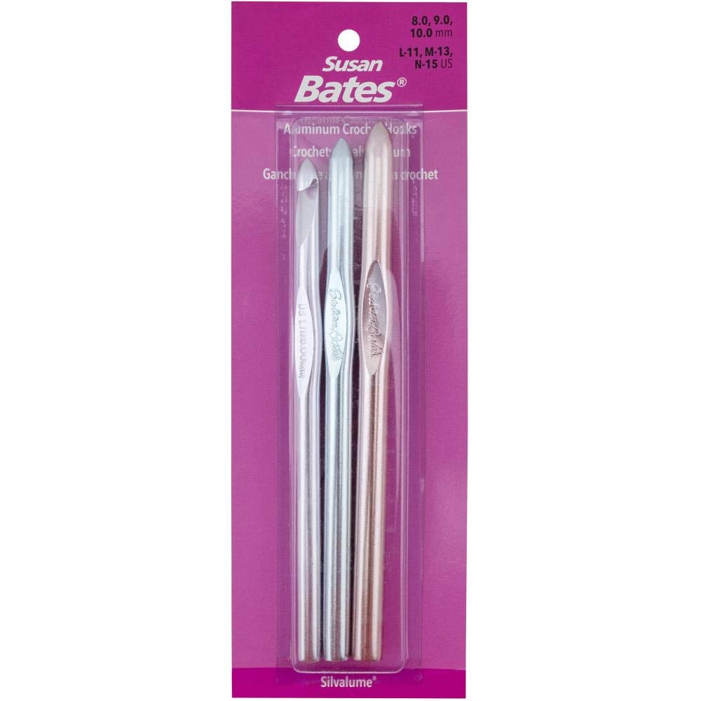 Silvalume CROCHET HOOK SET L-M-N 1EA, Sizes L11 To N15