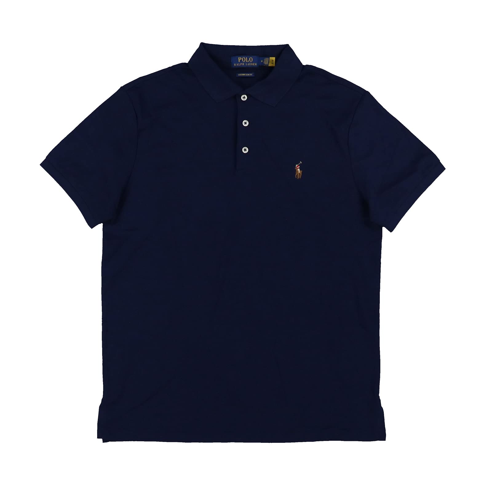 Polo Ralph Lauren Mens Custom Slim Fit Interlock Polo Shirt