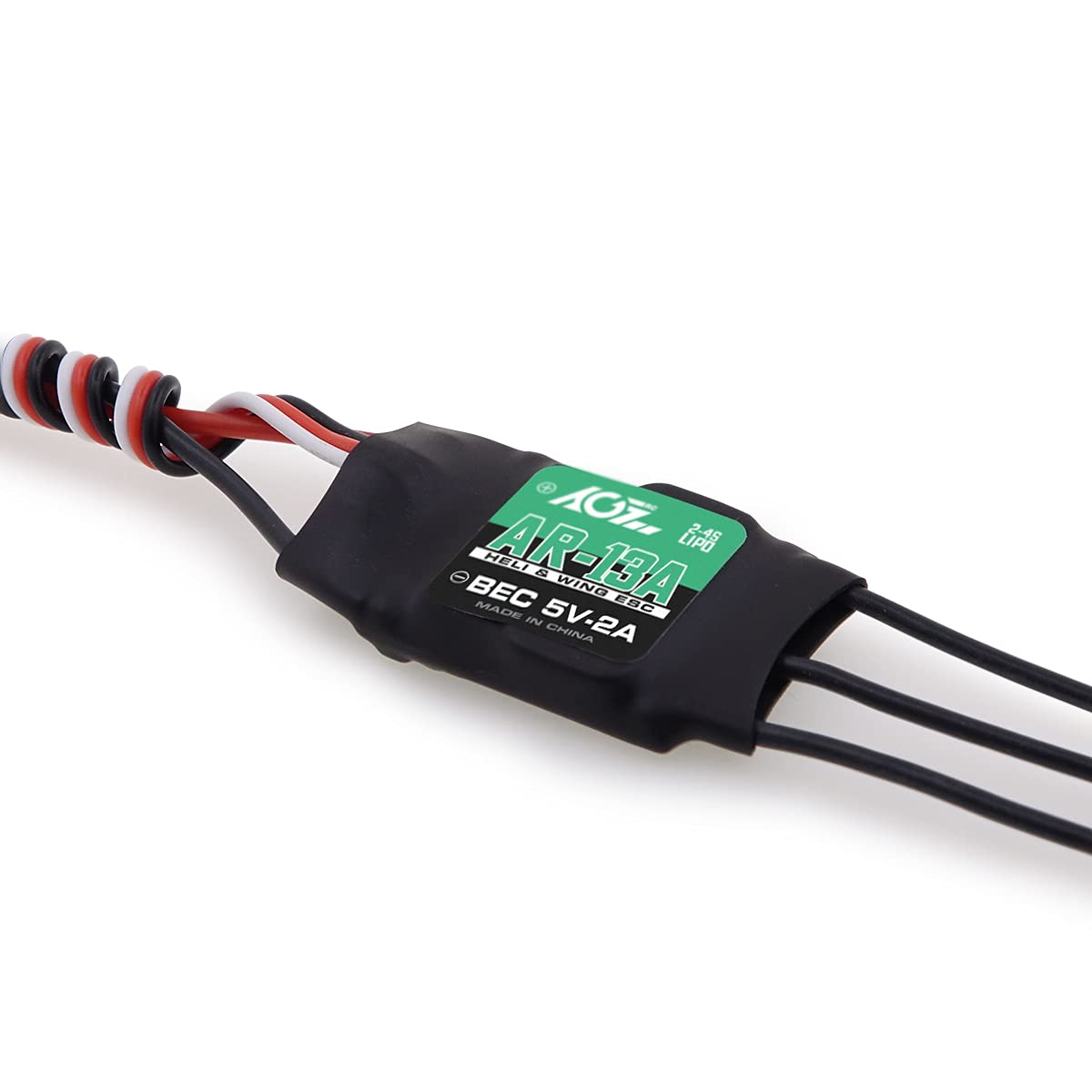 AGFRC 13A RC ESC Athlon Run Brushless Electronic Speed Controller 2-4S Lipo with 5V/2A BEC for Helicopter Fixed Wing Plane