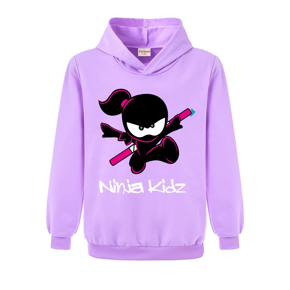 ForlcoolNinja Kidz Merch Girls and Boys Printed Sweatshirt Hoodie Kids Casual Jumper Top