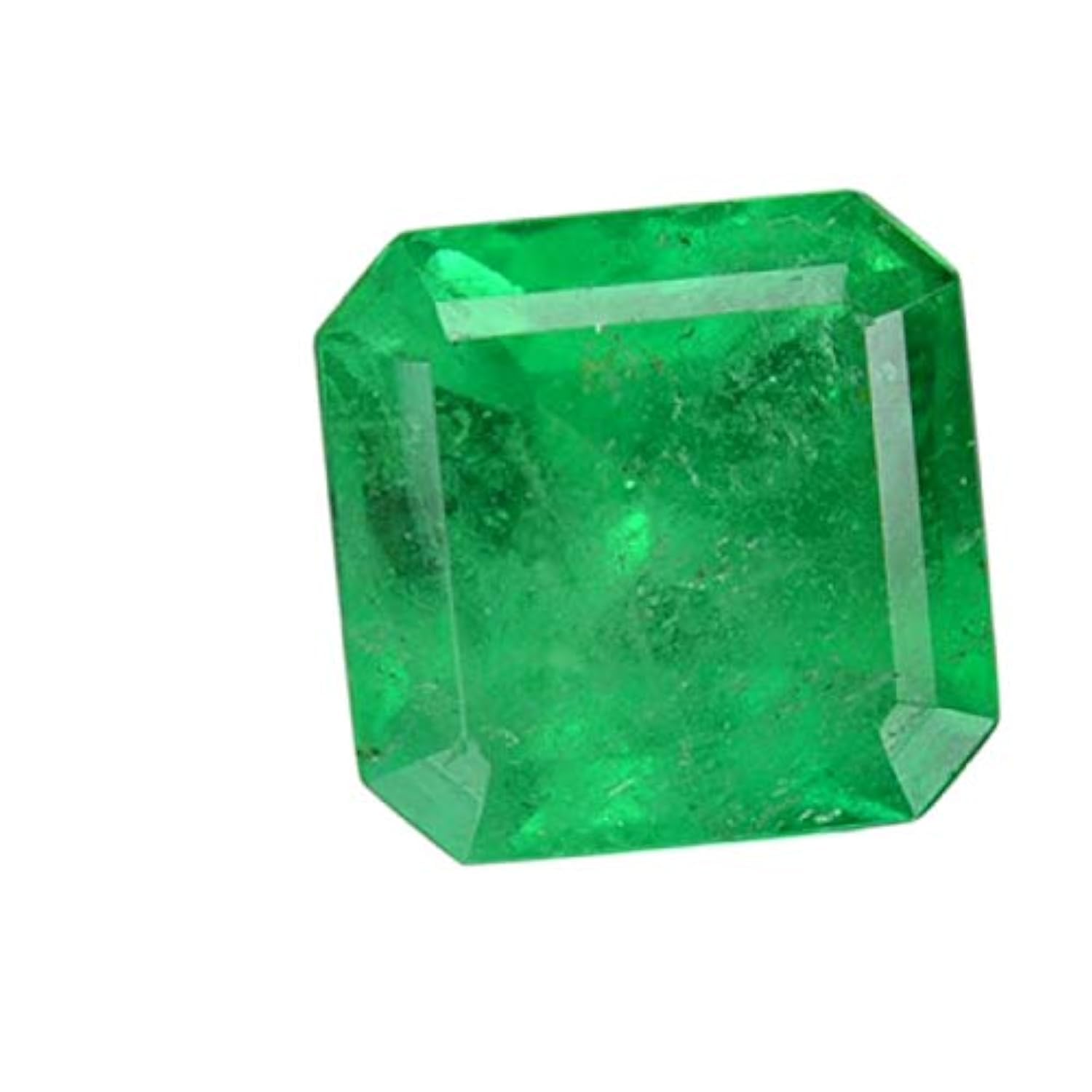 RRVGEM Natural Emerald Stone 5.30 Carat Emerald Gemstone Natural Certified Colombian Panna Stone Square Cut for Men and Women By lab Certified