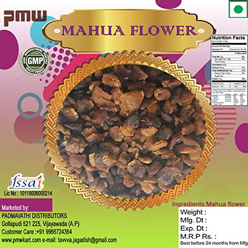 Pmw - Mahua - Madhuca longifolia - Illipe- Dried Flower - 100% Natural - Ippa - Vippa - 250 Grams - Loose Packed