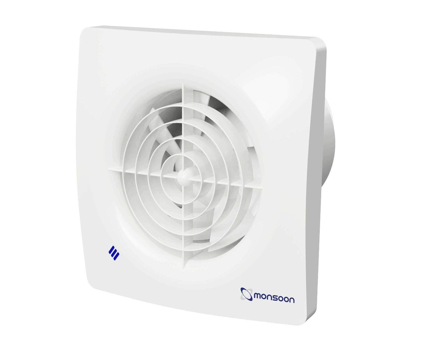 National Ventilation MON-S100T Monsoon 'Silence' Extractor Fan 4 Inch / 100mm (Timer Model)