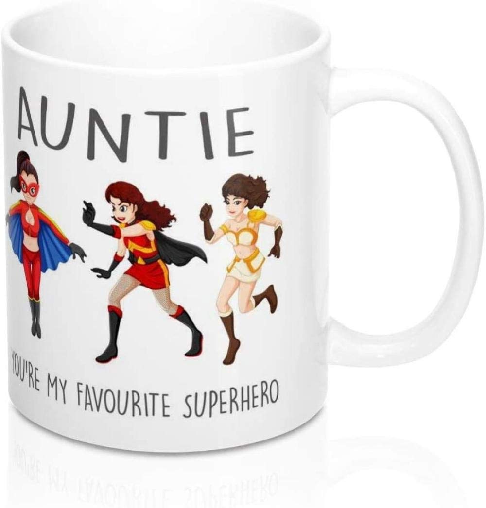 PAWANGPAWANG Snekz Auntie You Re My Favorite Superhero Mug 11Oz Funny Mug