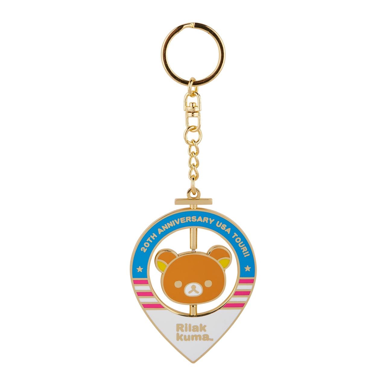 Rilakkuma San-X Original 20th Anniversary USA Tour Limited Enamel Keychain