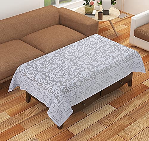 Arpan Industries Cotton Center Table Cover for 4 Seater - White